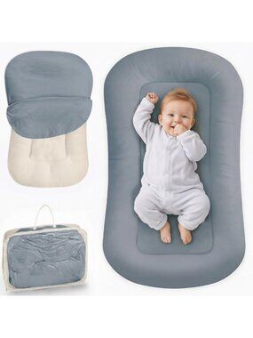Soft Cotton Infant Support Cushion for Newborns, Tummy Time Mat, Portable Baby